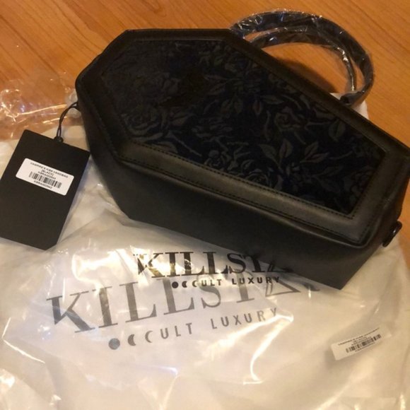 Killstar Vampire's Kiss BLACK Coffin Handbag nwt - Picture 11 of 15